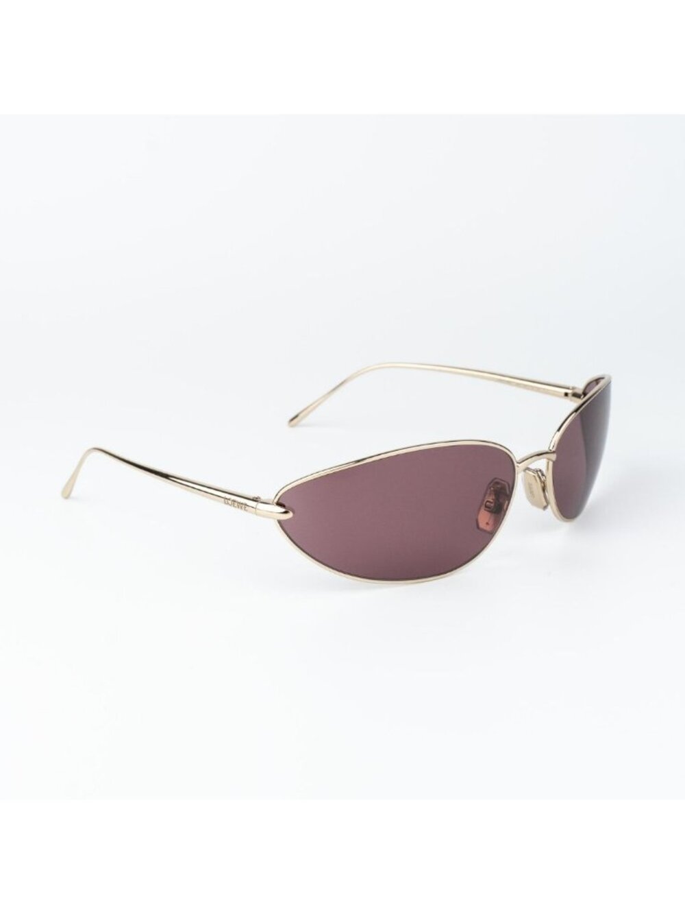 Loewe Women Sunglasses Gold Purple Wraparound LW40164U 32U NEW AUTHENTIC